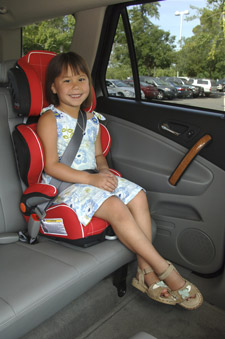 little girl in carseat